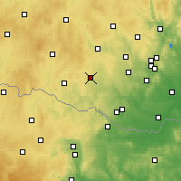 Nearby Forecast Locations - Moravské Budějovice - Mapa