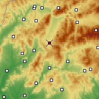 Nearby Forecast Locations - Turčianske Teplice - Mapa
