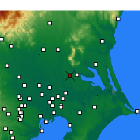 Nearby Forecast Locations - Tsukuba - Mapa
