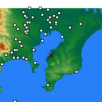 Nearby Forecast Locations - Kisarazu - Mapa