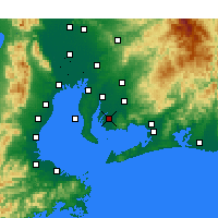 Nearby Forecast Locations - Nishio - Mapa