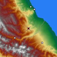 Nearby Forecast Locations - Kasumkent - Mapa