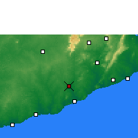 Nearby Forecast Locations - Agona Swedru - Mapa