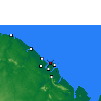 Nearby Forecast Locations - Cayena - Mapa