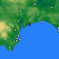 Nearby Forecast Locations - Sidmouth - Mapa