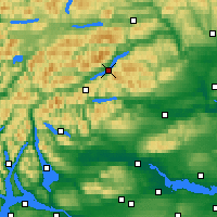 Nearby Forecast Locations - Lago Tay - Mapa