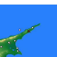 Nearby Forecast Locations - Península de Karpasia - Mapa
