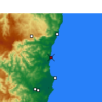 Nearby Forecast Locations - Nambucca Heads - Mapa
