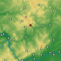Nearby Forecast Locations - Krombachtalsperre - Mapa
