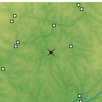 Nearby Forecast Locations - Zanesville - Mapa