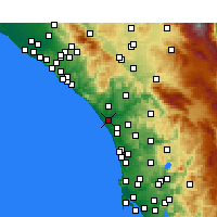 Nearby Forecast Locations - Oceanside - Mapa