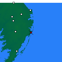 Nearby Forecast Locations - Ocean City - Mapa