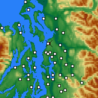 Nearby Forecast Locations - Everett - Mapa