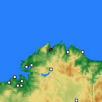 Nearby Forecast Locations - Ortigueira - Mapa