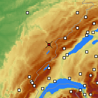 Nearby Forecast Locations - Pontarlier - Mapa