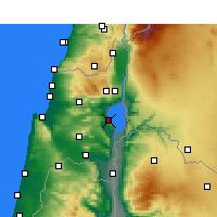 Nearby Forecast Locations - Tiberíades - Mapa
