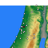 Nearby Forecast Locations - Petaj Tikva - Mapa