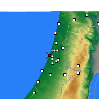 Nearby Forecast Locations - Bat Yam - Mapa