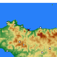 Nearby Forecast Locations - Termini Imerese - Mapa