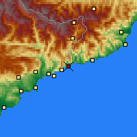 Nearby Forecast Locations - Menton - Mapa