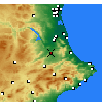 Nearby Forecast Locations - Játiva - Mapa