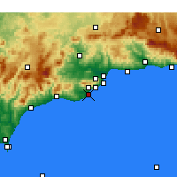 Nearby Forecast Locations - Fuengirola - Mapa