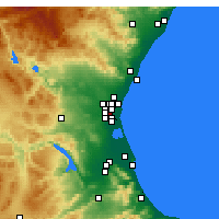 Nearby Forecast Locations - Chirivella - Mapa