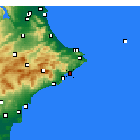 Nearby Forecast Locations - Calpe - Mapa