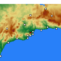 Nearby Forecast Locations - Alhaurín de la Torre - Mapa