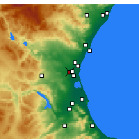 Nearby Forecast Locations - Aldaya - Mapa