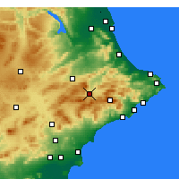 Nearby Forecast Locations - Alcoy - Mapa