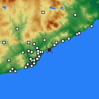 Nearby Forecast Locations - Premiá de Mar - Mapa