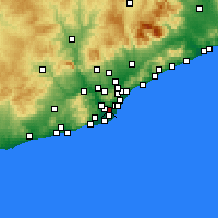 Nearby Forecast Locations - Hospitalet de Llobregat - Mapa