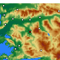 Nearby Forecast Locations - Çine - Mapa