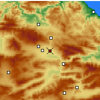 Nearby Forecast Locations - Suluova - Mapa