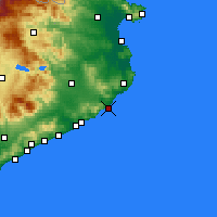 Nearby Forecast Locations - San Felíu de Guixols - Mapa