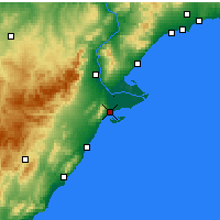 Nearby Forecast Locations - San Carlos de la Rápita - Mapa