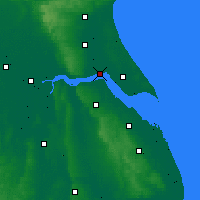 Nearby Forecast Locations - Kingston upon Hull - Mapa