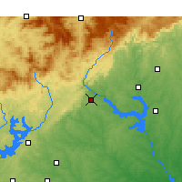 Nearby Forecast Locations - Toccoa - Mapa