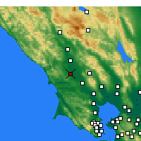 Nearby Forecast Locations - Sebastopol - Mapa