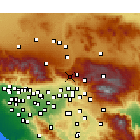Nearby Forecast Locations - Crestline - Mapa