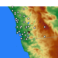 Nearby Forecast Locations - El Cajón - Mapa