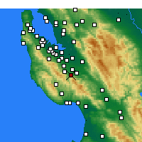 Nearby Forecast Locations - Los Gatos - Mapa