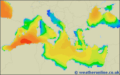 Islas Baleares - Altura de las olas - sáb, 31/01, 13:00 h CET