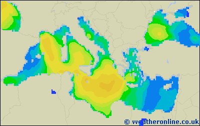 Islas Baleares - Altura de las olas - mar, 03/05, 08:00 h CEST
