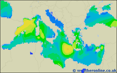 Islas Baleares - Altura de las olas - mar, 06/12, 01:00 h CET