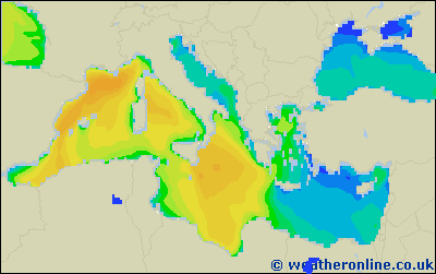 Islas Baleares - Altura de las olas - lun, 23/01, 01:00 h CET