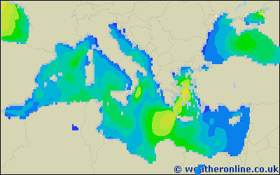 Islas Baleares - Altura de las olas - mar, 28/03, 14:00 h CEST