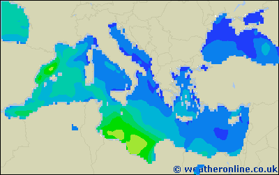 Islas Baleares - Altura de las olas - mar, 30/05, 14:00 h CEST