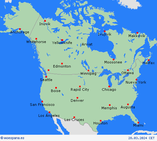   Norteamérica Mapas de pronósticos